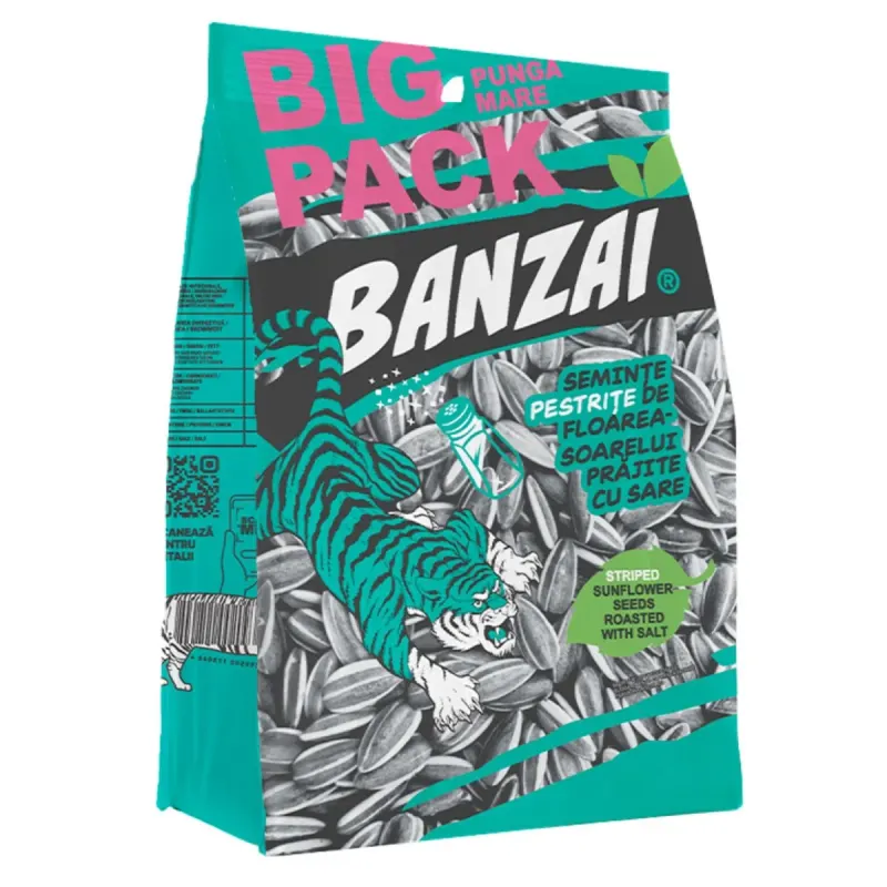 BANZAI Seminte Pestrite de Floarea Soarelui Prajite 165 g