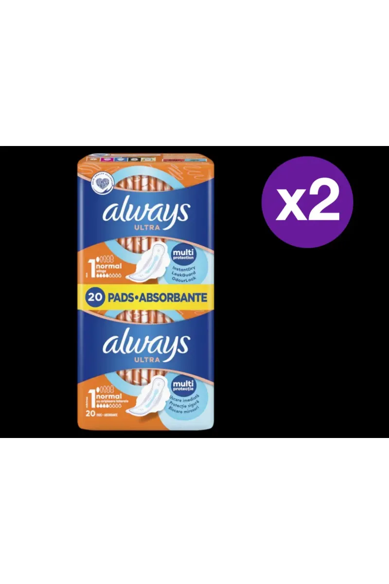 Absorbents Ultra Normal Duo Pack, 20 pcs x 2
