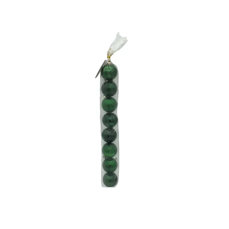 Set 8 Globuri Display Lucios Perlat Glitterat 60 mm