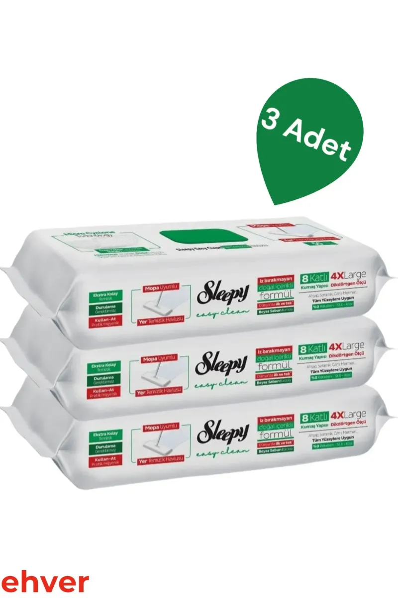 3-Pack Easy Clean White Soap Added Mop Compatible Floor Cleaning Towel (150 Sheets)