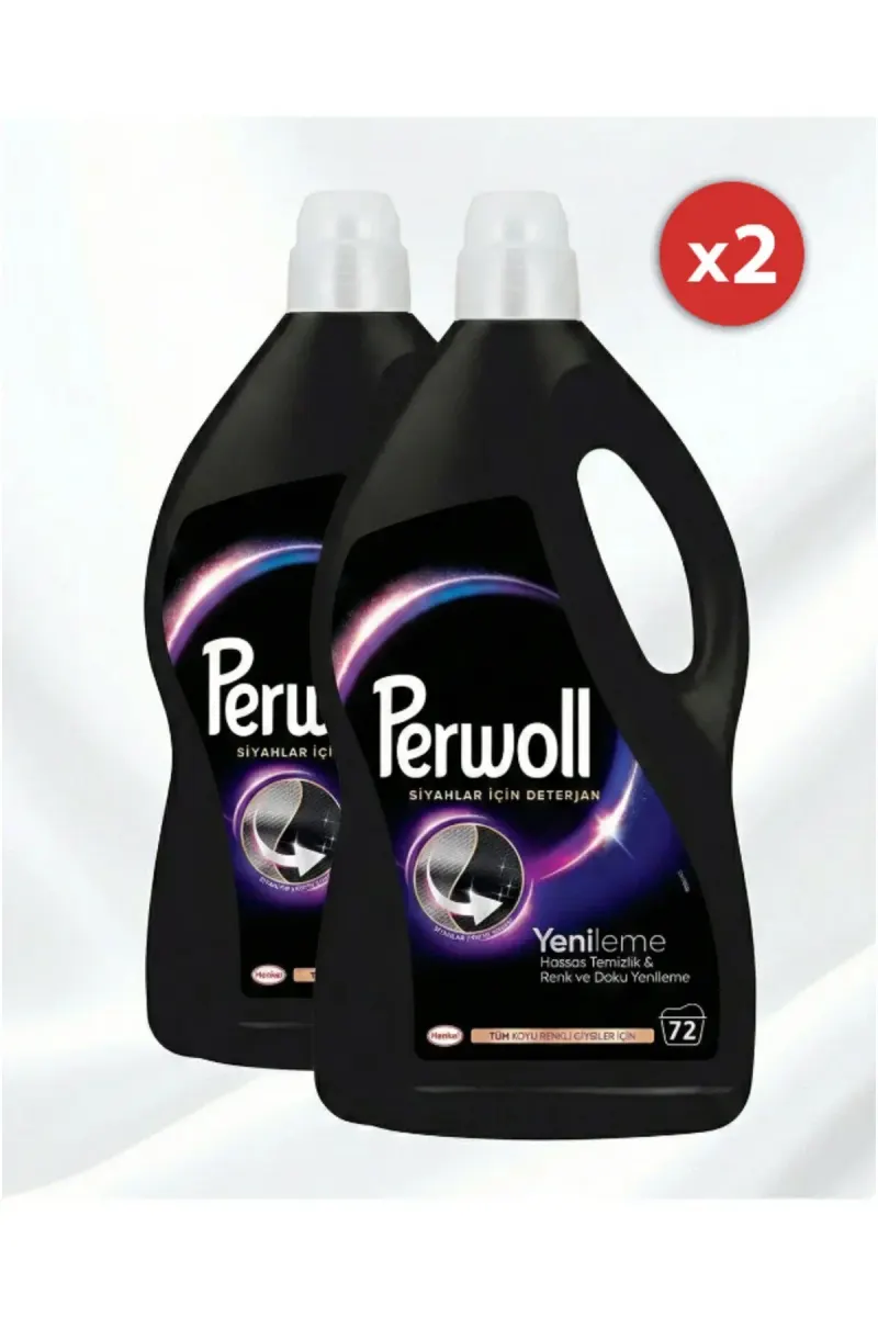 Set x2 Liquid Laundry Detergent for Black Clothes - 144 Washes, 7.92L Total
