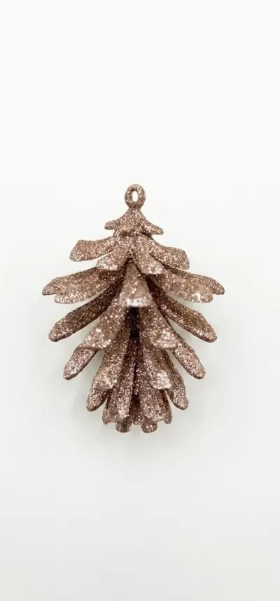 Decoratiune Con cu Glitter Champain 9 x 8 x 7 cm