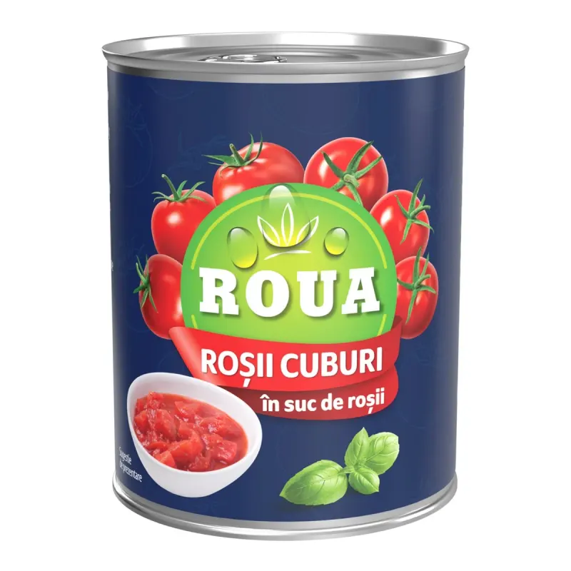 ROUA Rosii Cuburi in Suc de Rosii 400 g