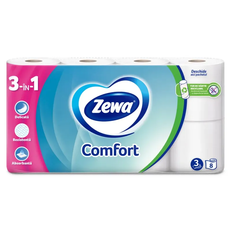 Zewa Comfort Hartie Igienica 3 Straturi 8 Role