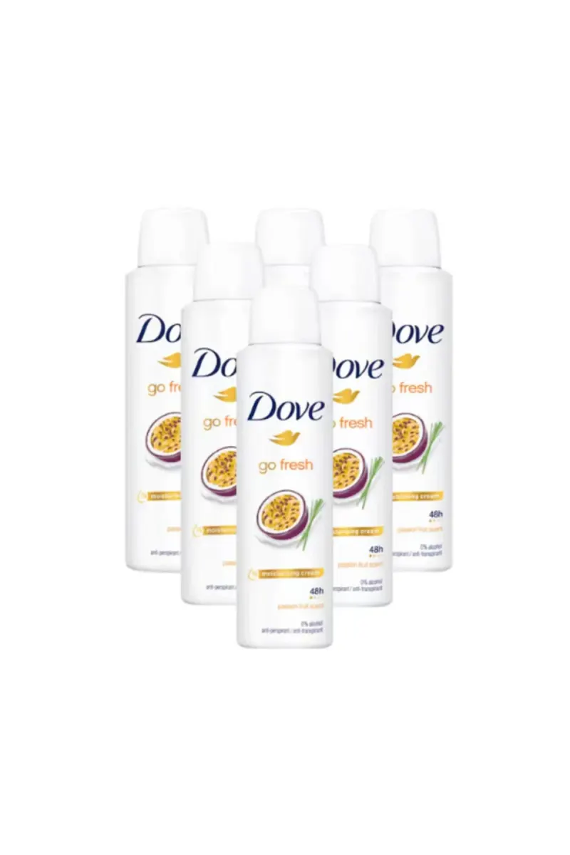 Women's deodorant spray Dove Go Fresh Passion Fruit, 6 pcs x 200 ml