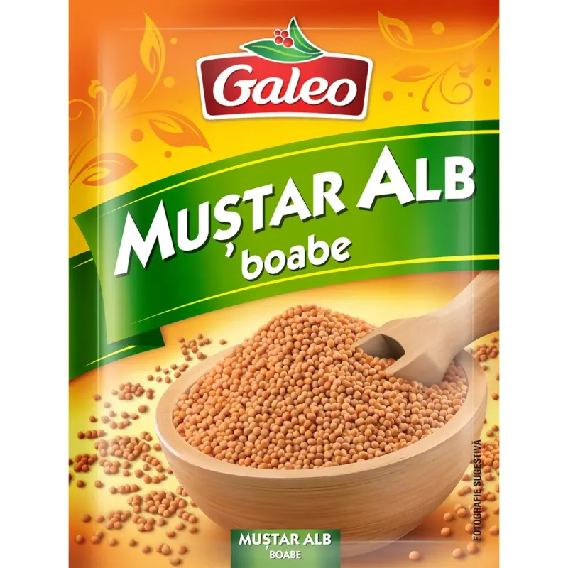 Galeo Mustar Alb Boabe 5 x 25 g