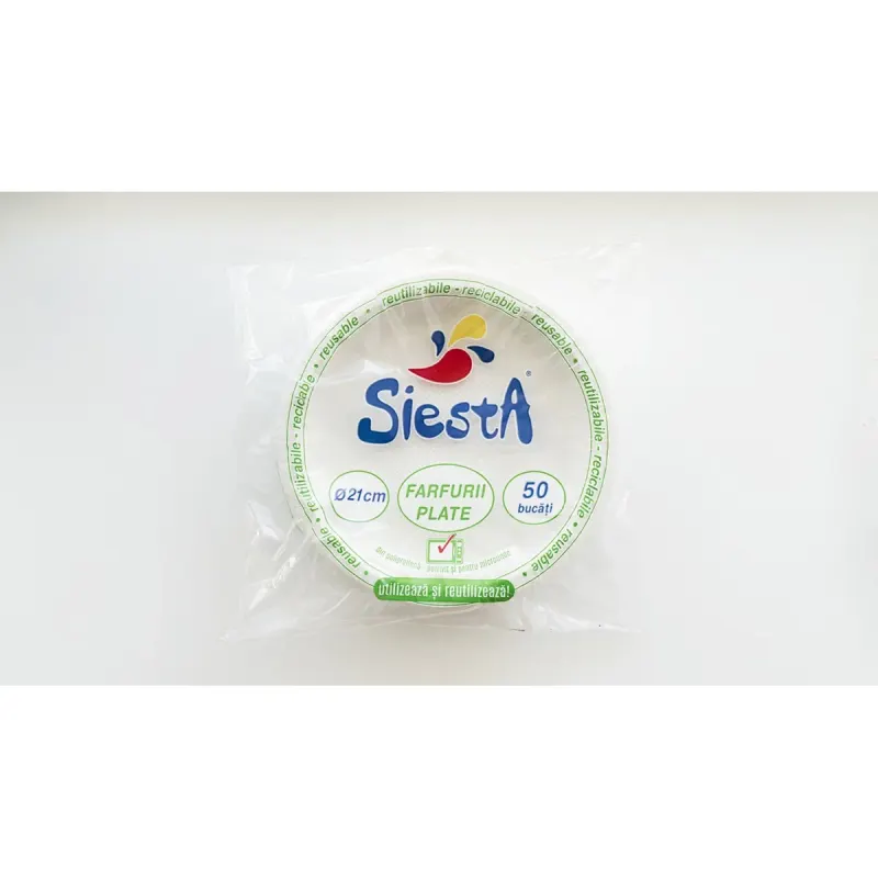 SIESTA Set 50 Farfurii Polipropilena 21 cm