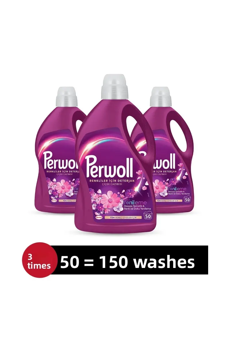 Yenileme & Hassas Sıvı Çamaşır Deterjanı Çiçek Cazibesi 2.7L 3'lü set (150 Yıkama)
