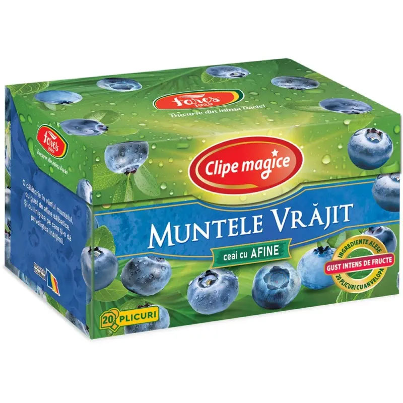 Fares Clipe Magice 20 Pliculete x 2 g Ceai Afine 40 g