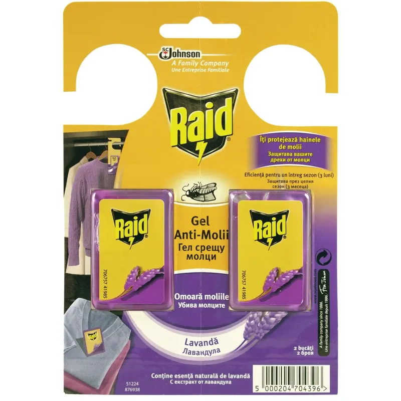 Raid Odorizant Anti Molii 2 bucati