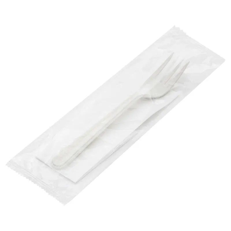 QualityPack Tacamuri Reutilizabile Furculita si Servetel 50 Seturi