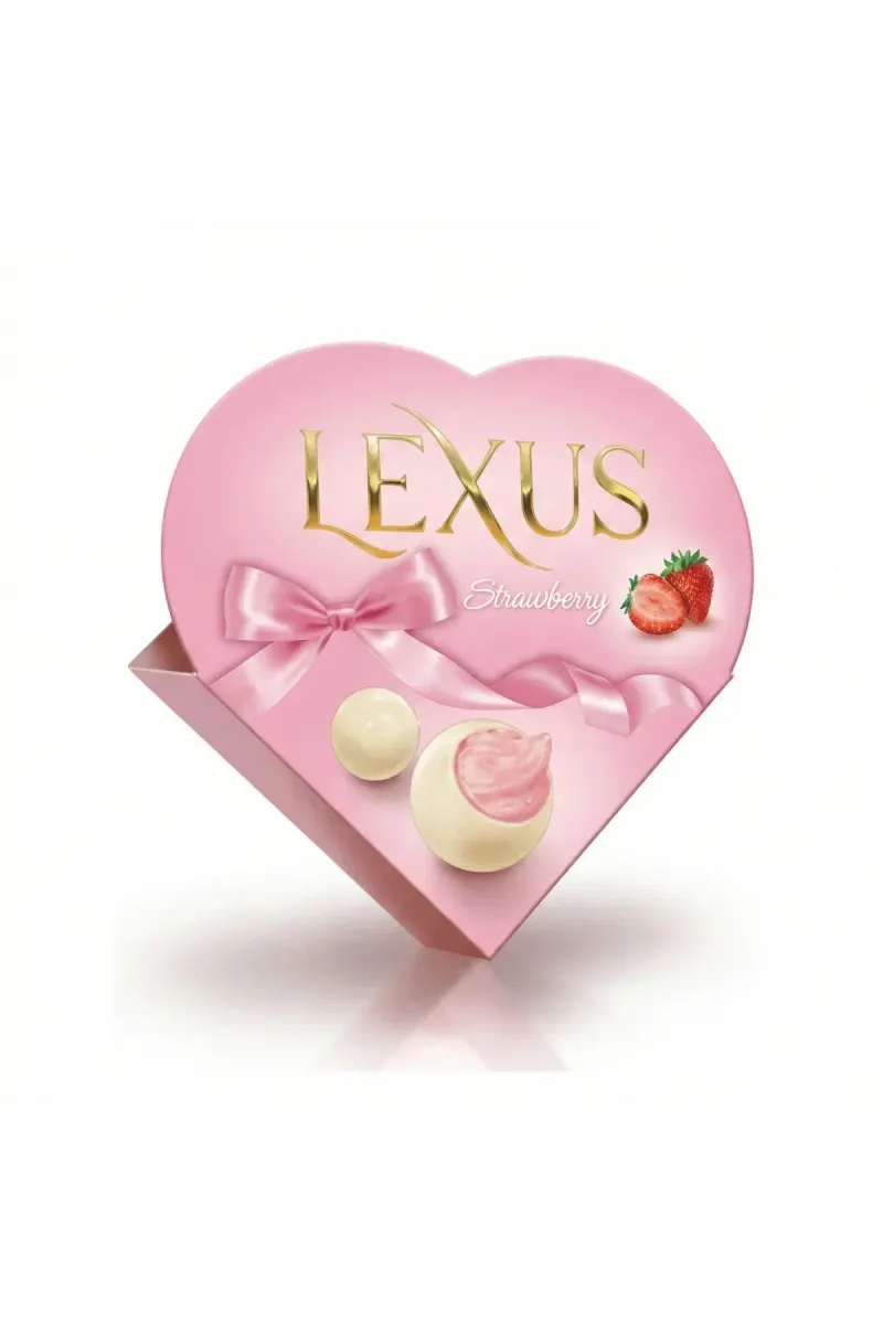Strawberry Cream Filled Chocolate 110g - Heart Shaped Gift Box