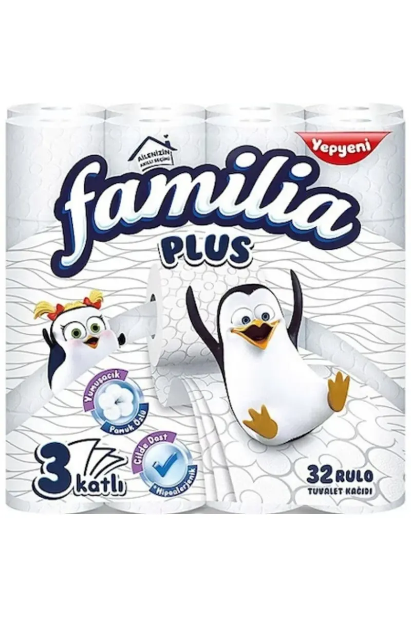 Toilet Paper, FAMILIA, 3 Layers, 32 Rolls/Pack