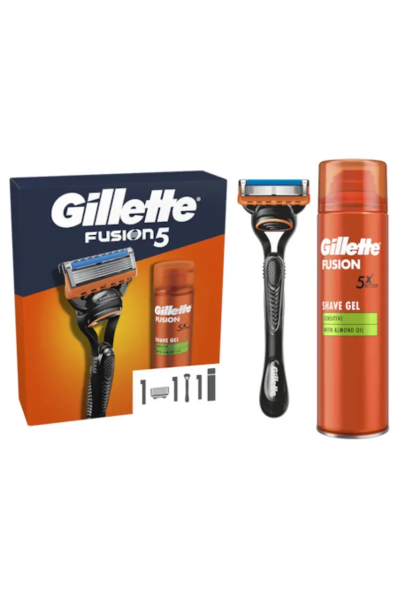 Fusion Gift Set: Razor + Fusion Ultra Sensitive Shaving Gel, 200 ml