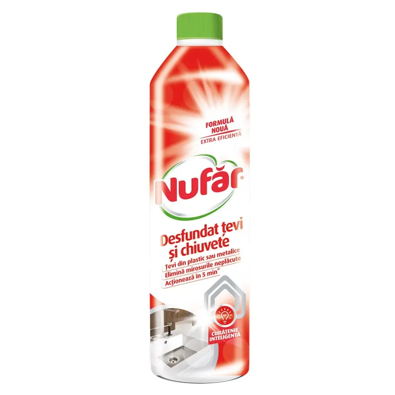 Nufar Solutie Desfundat Tevi si Chiuvete 1 L