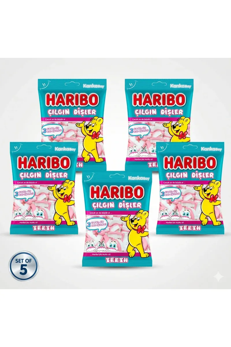 Crazy Teeth Chewing Gum - Multi-Pack (5x70G Pack)