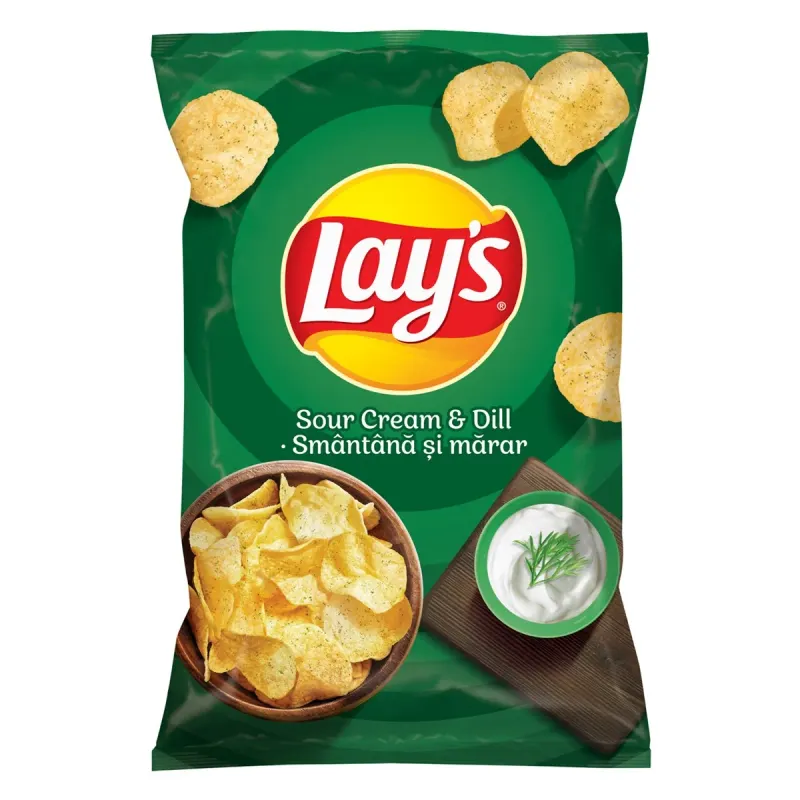 Lay's Chipsuri din Cartofi cu Gust de Smantana 6 x 60 g