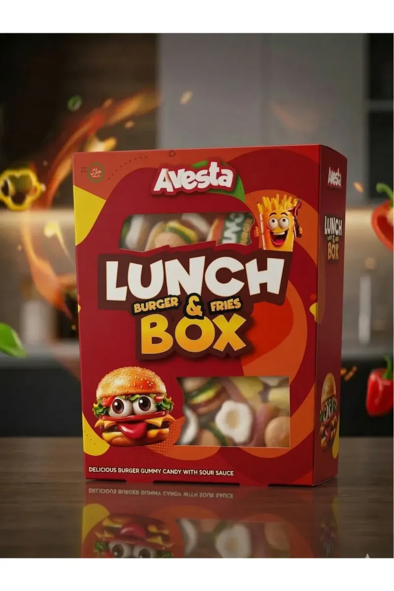 Candy Lunch Box Burger & Fries Gummy