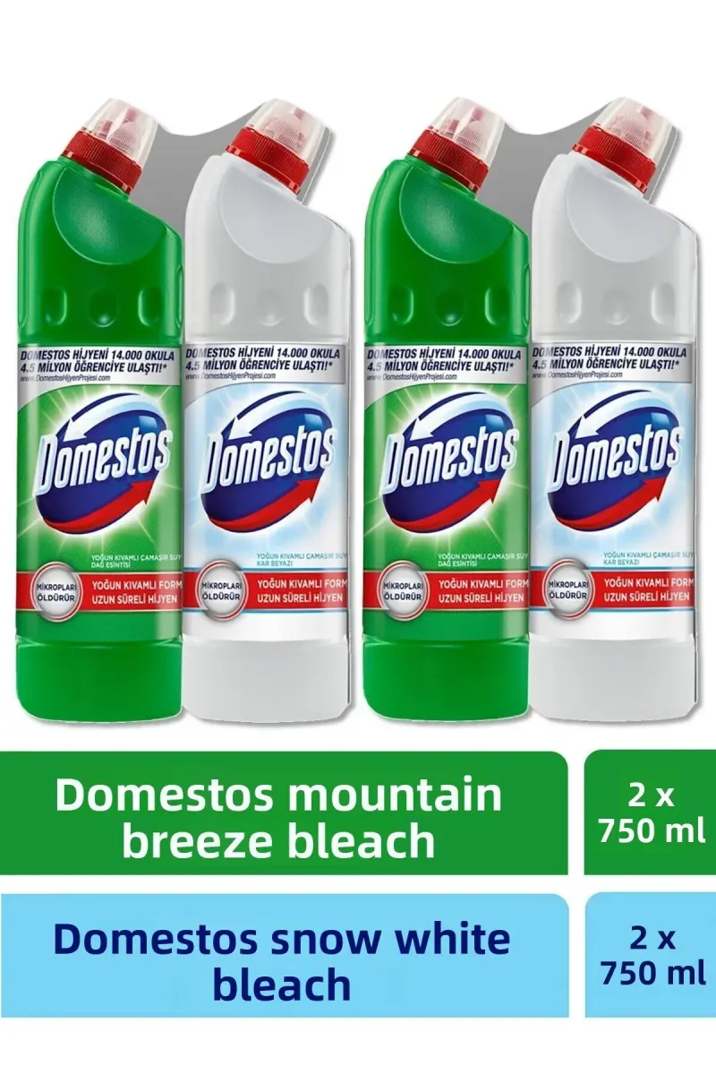Bleach 750 ml X 4 Pieces (Mountain Breeze 2x 750ml + Snow White 2x 750ml)