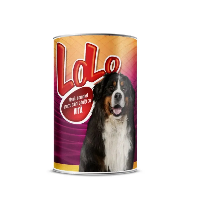 LOLO Hrana Umeda pentru Caini Adulti cu Vita 1,24 Kg
