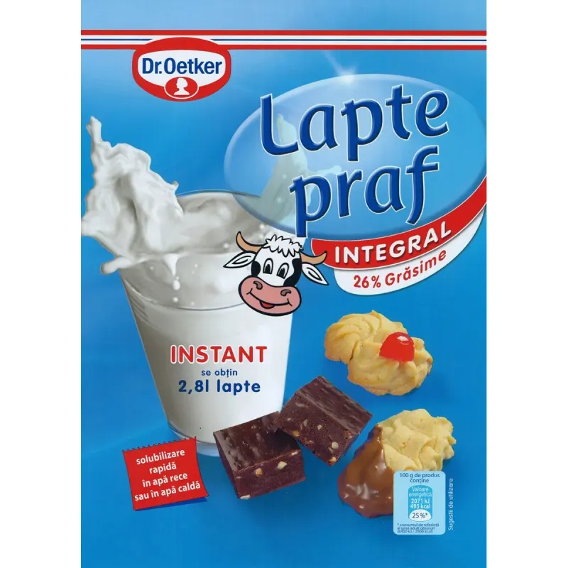 Dr.Oetker Lapte Praf Integral 380 g