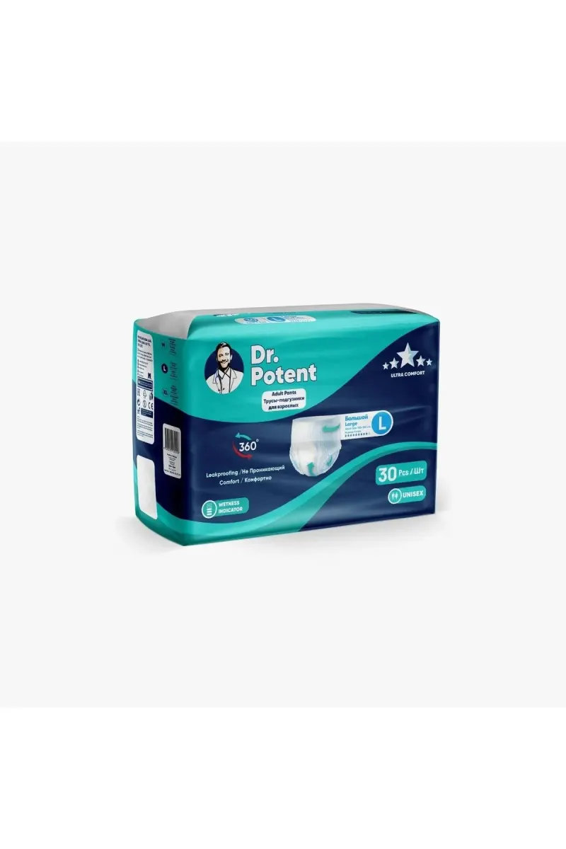 Dr.Potent Large (L) Size Absorbent Adult Diaper Pants, 30 Pieces