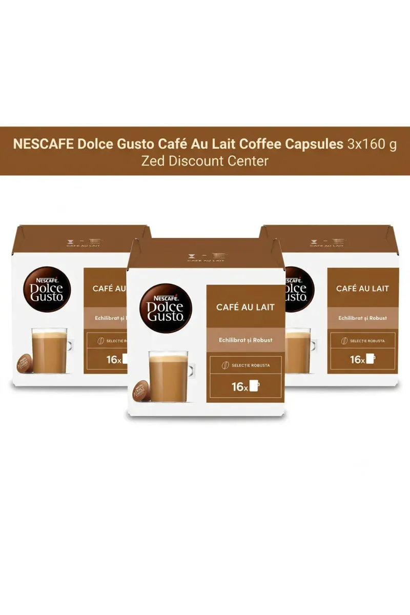 NESCAFE Dolce Gusto Café Au Lait Coffee Capsules 3x160 g