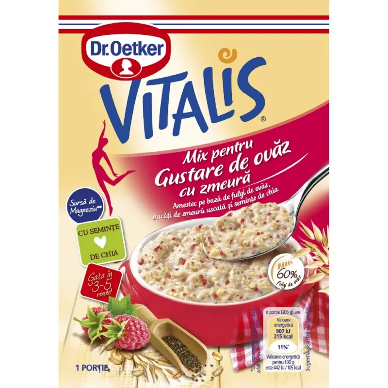 Dr.Oetker Gustare de Ovăz cu Zmeură 55 g