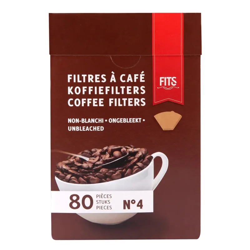 FITS Filtre Cafea Numarul 4 80 bucati