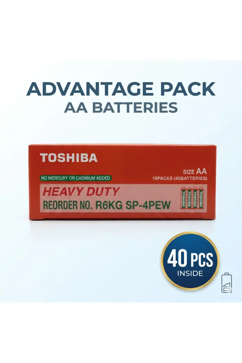 AA R6 Battery 40 Pack Heavy Duty Long Lasting Power Advantage Box