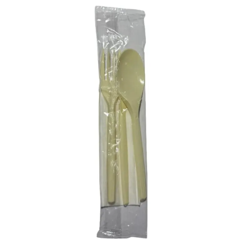 BEST PACKING Furculita + Cutit + Lingura Crem Reutilizabile + Servetel