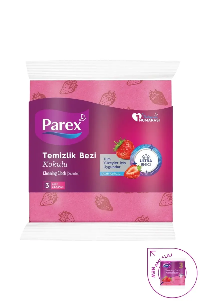 Strawberry Scented 3-Pack Cleaning Cloths