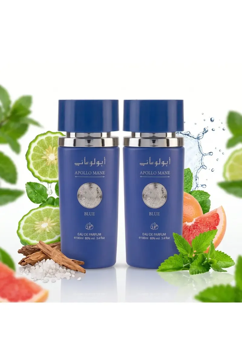 Set of 2 Oriental Perfumes for Men - Apollo Mane Blue 100ML - EDP