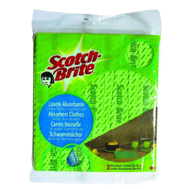 SCOTCH BRITE Lavete Absorbante 3 bucati
