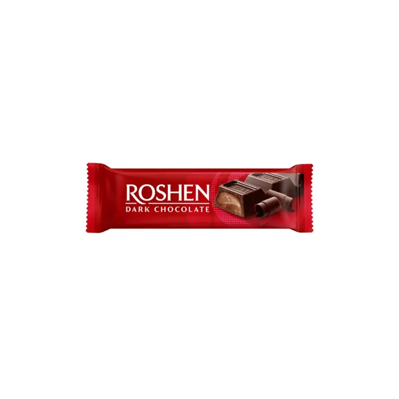 ROSHEN Baton de Ciocolata Neagra si Crema de Ciocolata 30 x 33 g