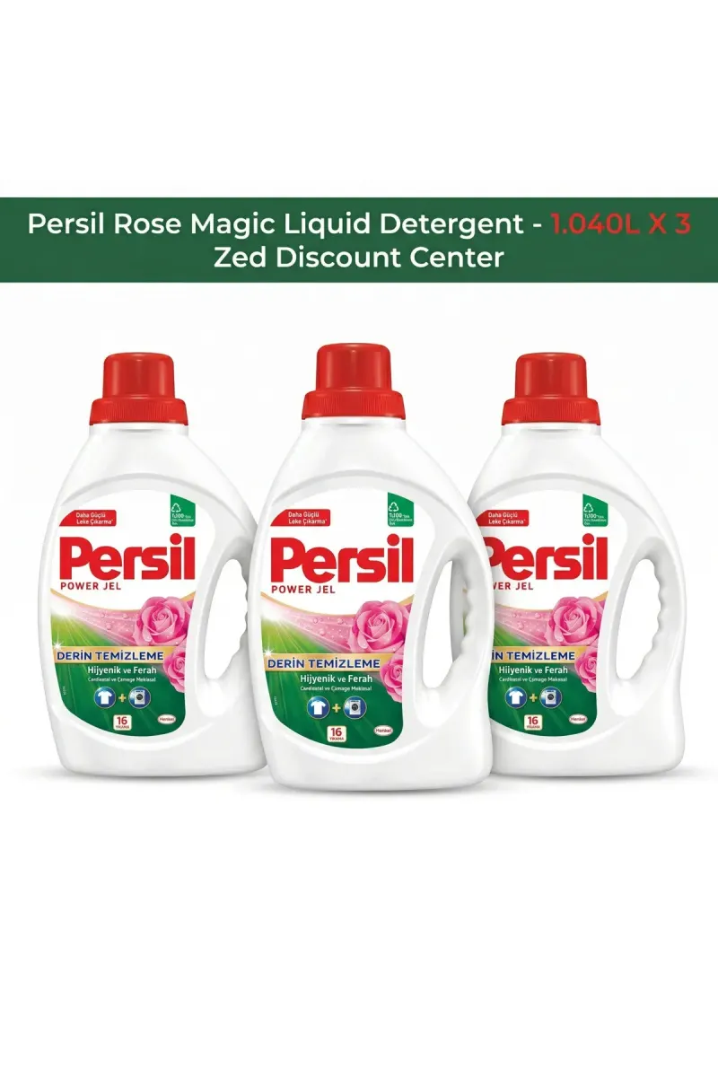Rose Magic Liquid Detergent for Whites - 1.040L X 3 (Total : 48 Washes)