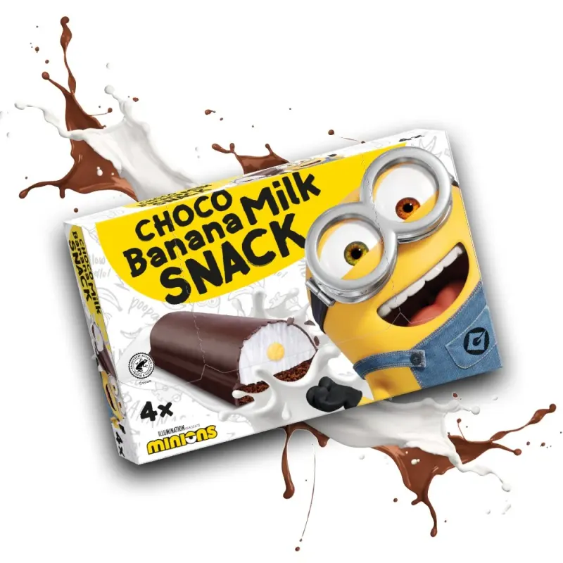 minions Prajitura Pandispan Ciocolata & Banane 4 x 27 g