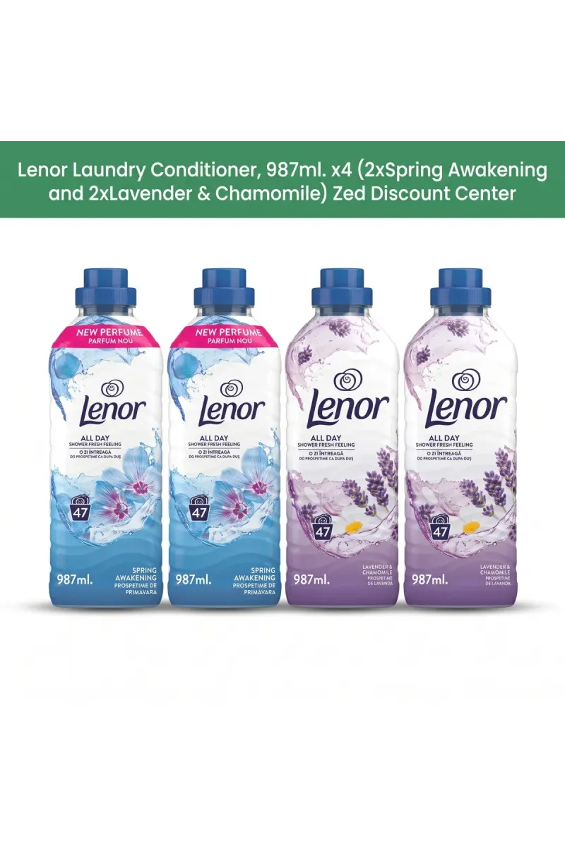 Laundry Conditioner, 987ml. x4 (2xSpring Awakening and 2xLavender & Chamomile)