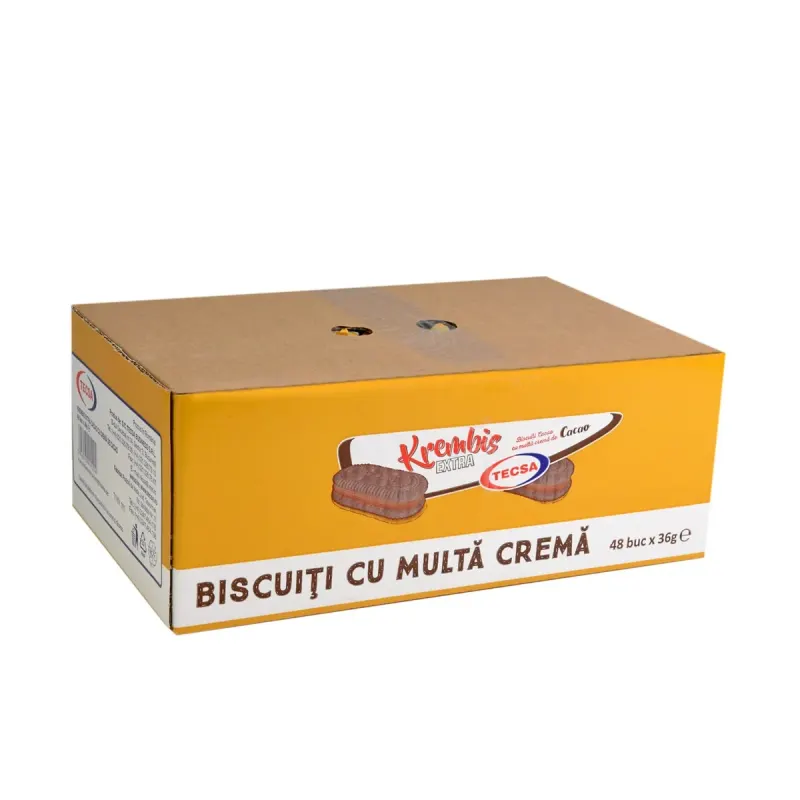 TECSA Krembis EXTRA Biscuiti Cacao cu Crema de Cacao 48 x 36 g