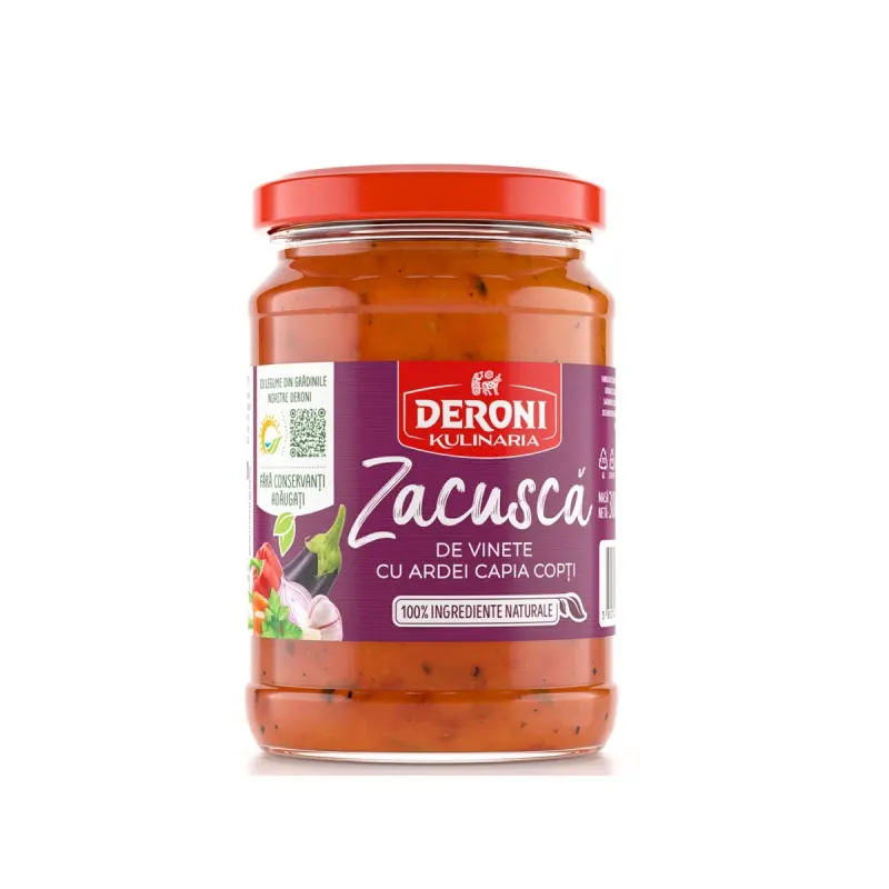 Deroni KULINARIA Zacusca Vinete & Ardei Kapia Copti 300 g
