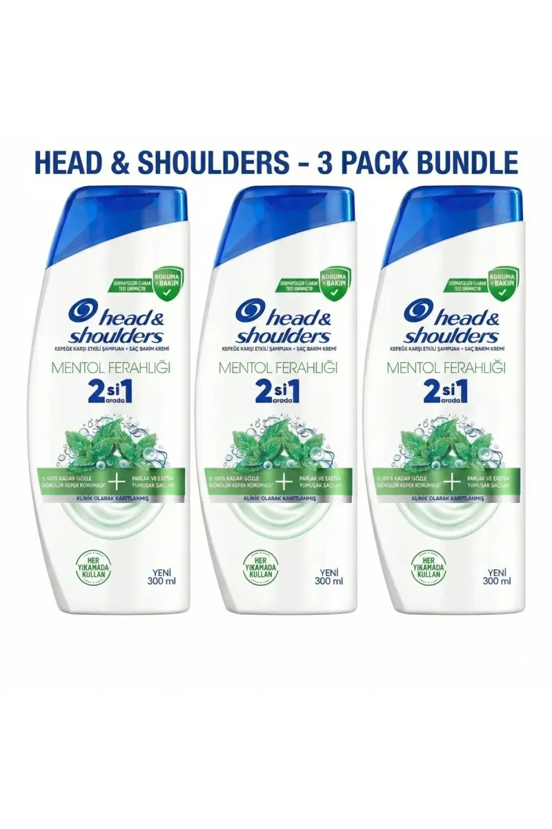 Head & Shoulders Anti-Dandruff Shampoo Menthol Freshness 3 x 300ml