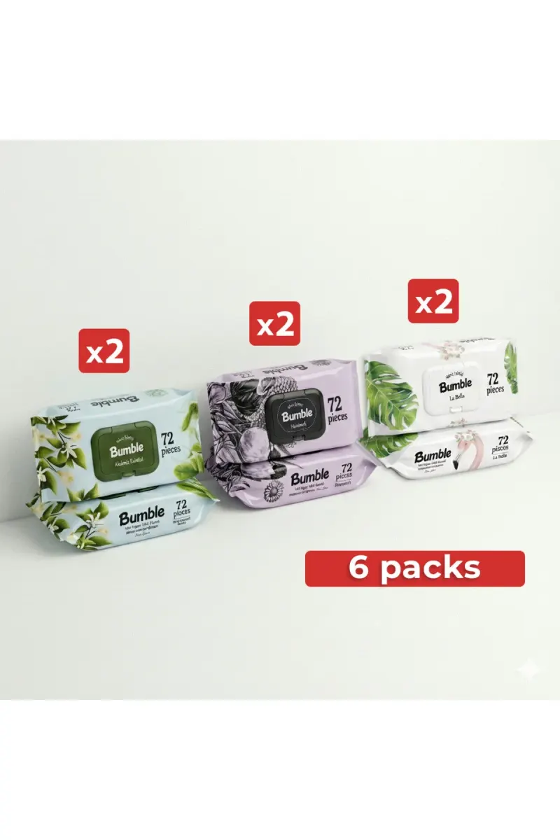 6-Pack Mixed Value Pack - 6 x 72 Sheets Wet Wipes