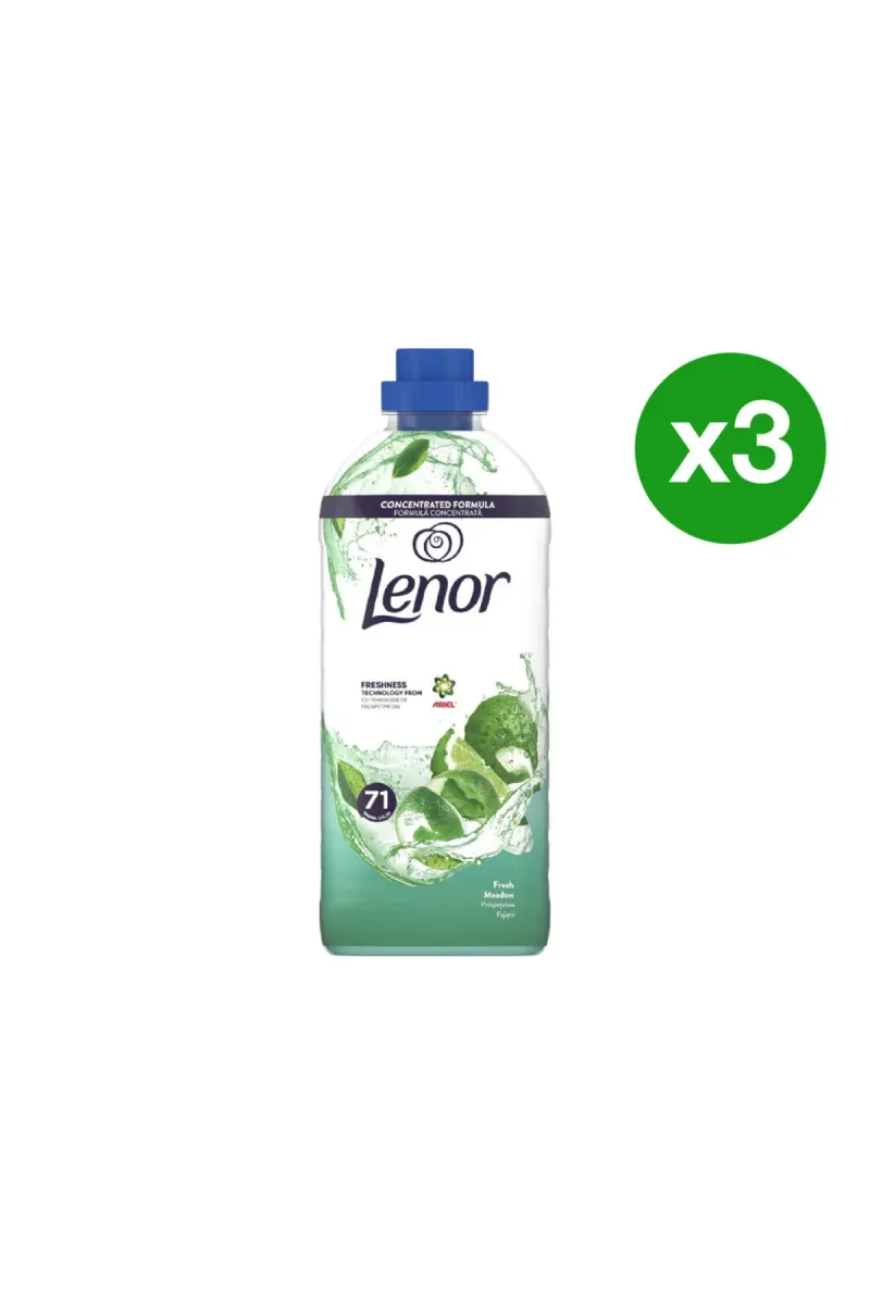 Fresh Meadow fabric softener, 71 washes 3 x 1.49 L