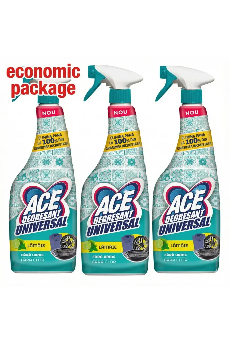Universal, detergent, lemon scented spray, 3 x 650 ml
