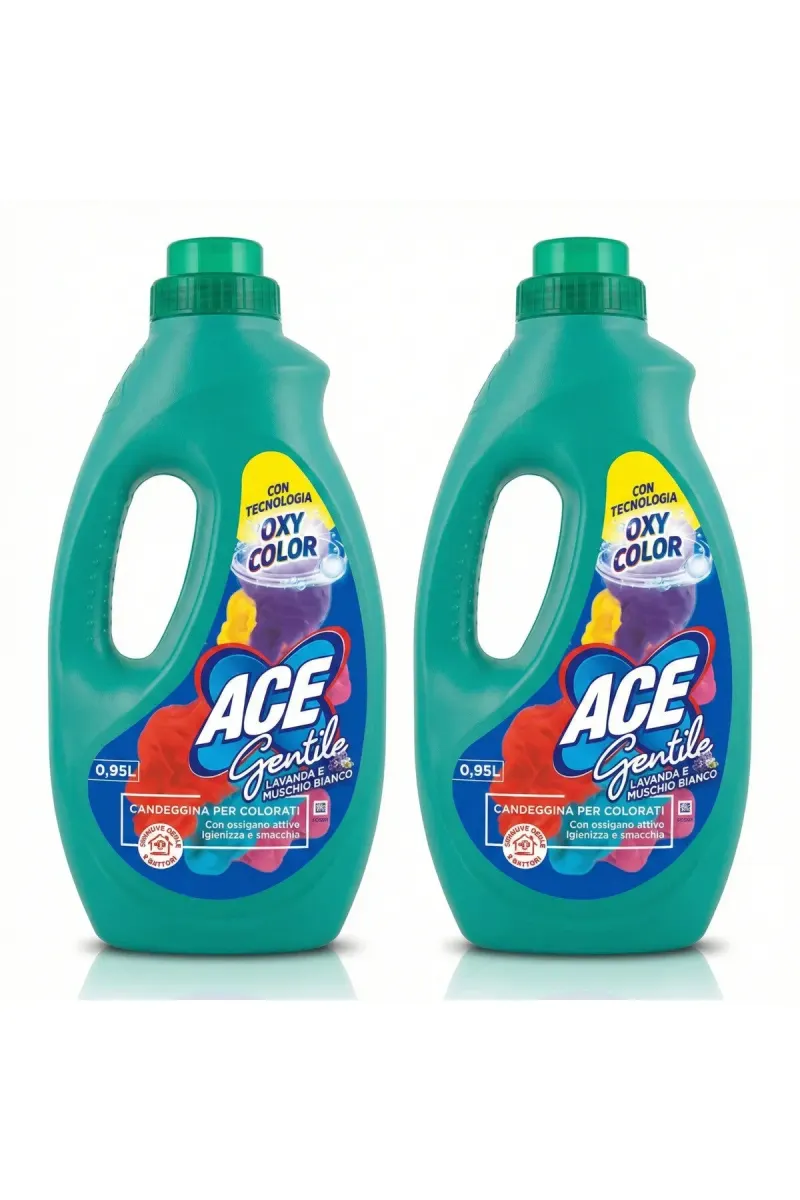 Gentile Liquid Bleach for Colored Clothes Lavender & White Musk 0.95L x 2 Pack