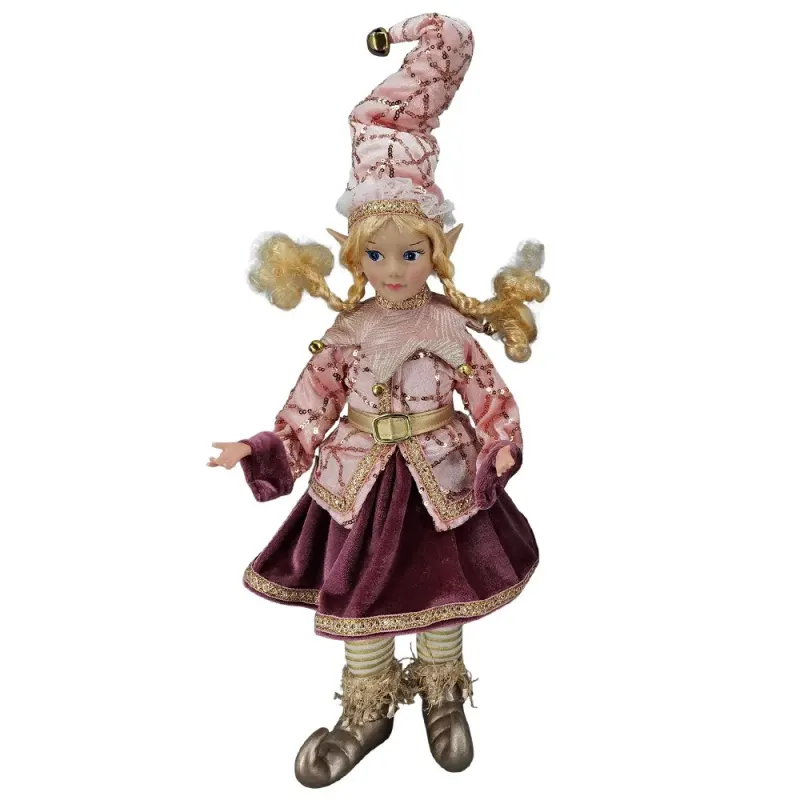 Bufon Lux Fetita Elf Decor Rose/Gold 43 cm
