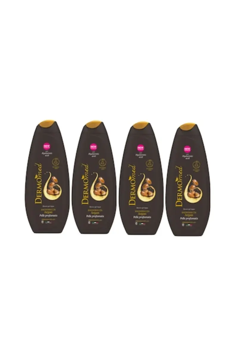 Set 4 x Gel de dus cu acid hialuronic si ulei de argan, 650 ml