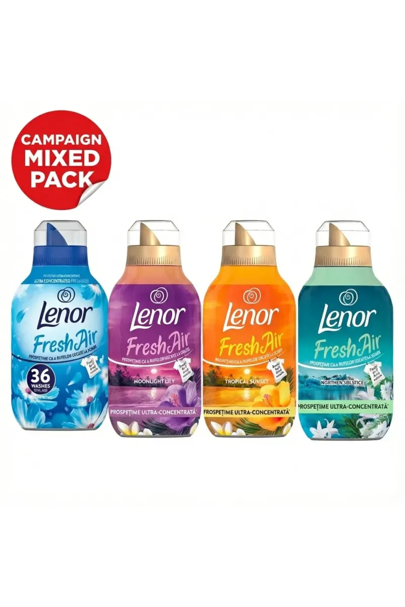 Mixed Pack, Fabric Softener, 144 washes , 4 x 0.5L