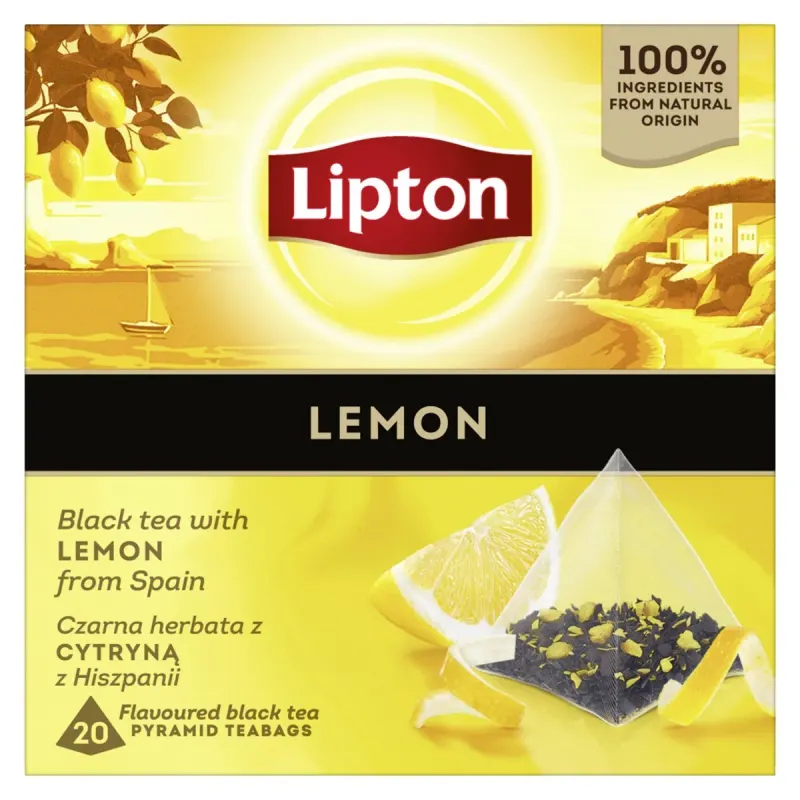 Lipton Ceai Negru cu Lamie 34 g