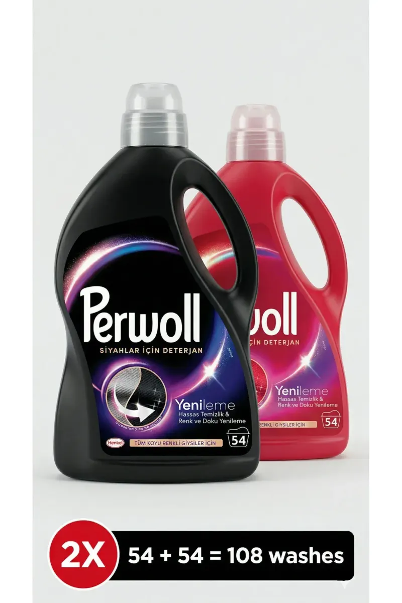 Black and Color 2Pack Detergent – 2x2.97L 108 Washes, Fabric Care & Color Protection